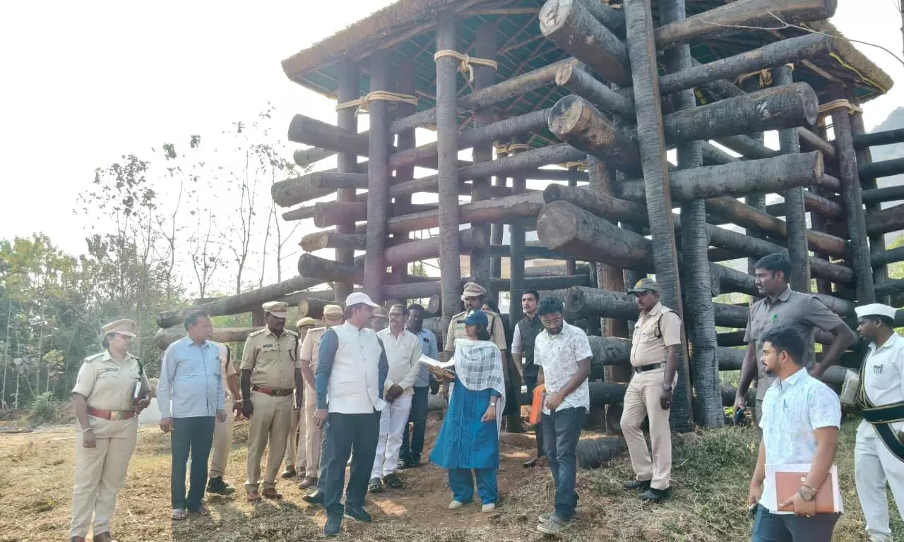 Home » Southern States » Andhra Pradesh Parvathipuram Manyam Dist Collector Inspects Guchimi Elephant Rescue Centre